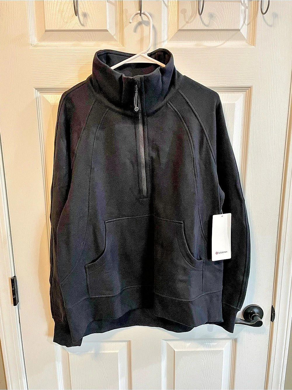Lululemon Scuba Oversized Funnel Neck Half Zip Black M/L NWT
